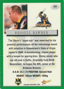 2000 Select #38 Russell Bawden Back